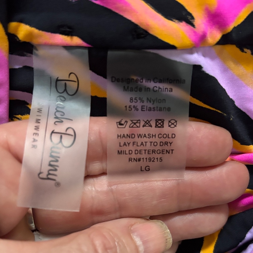 Beach Bunny London Bralette Bikini Top XL & Bottom L tiger print NWOT - Picture 3 of 6
